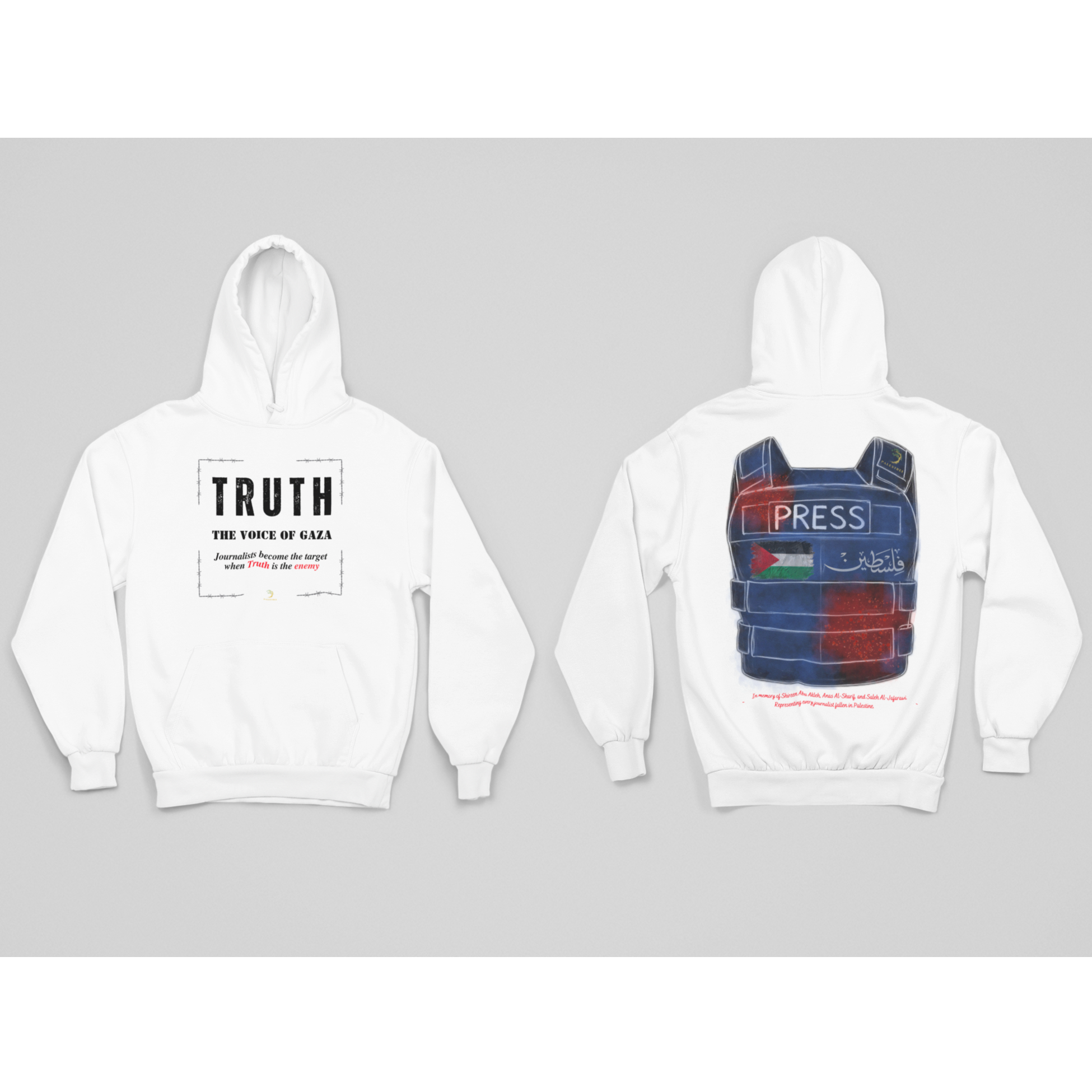 Pali Voice of G@za Double Sided Hoodie Unisex