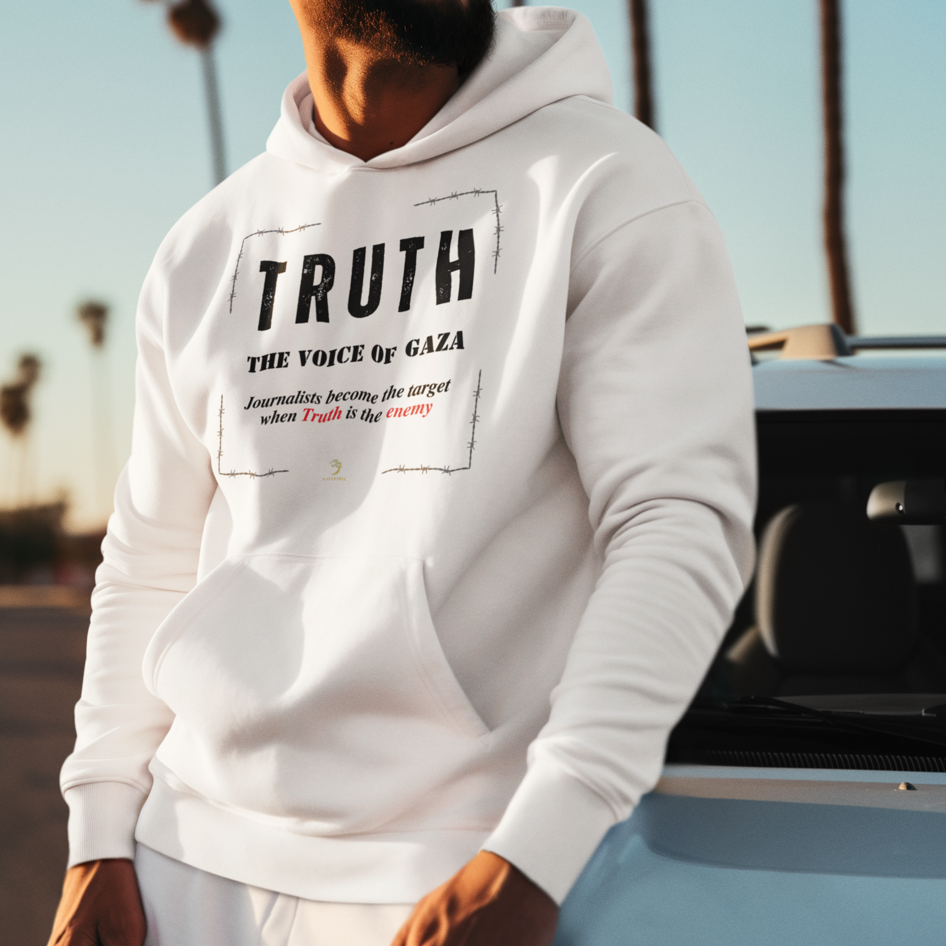 Pali Voice of G@za Double Sided Hoodie Unisex