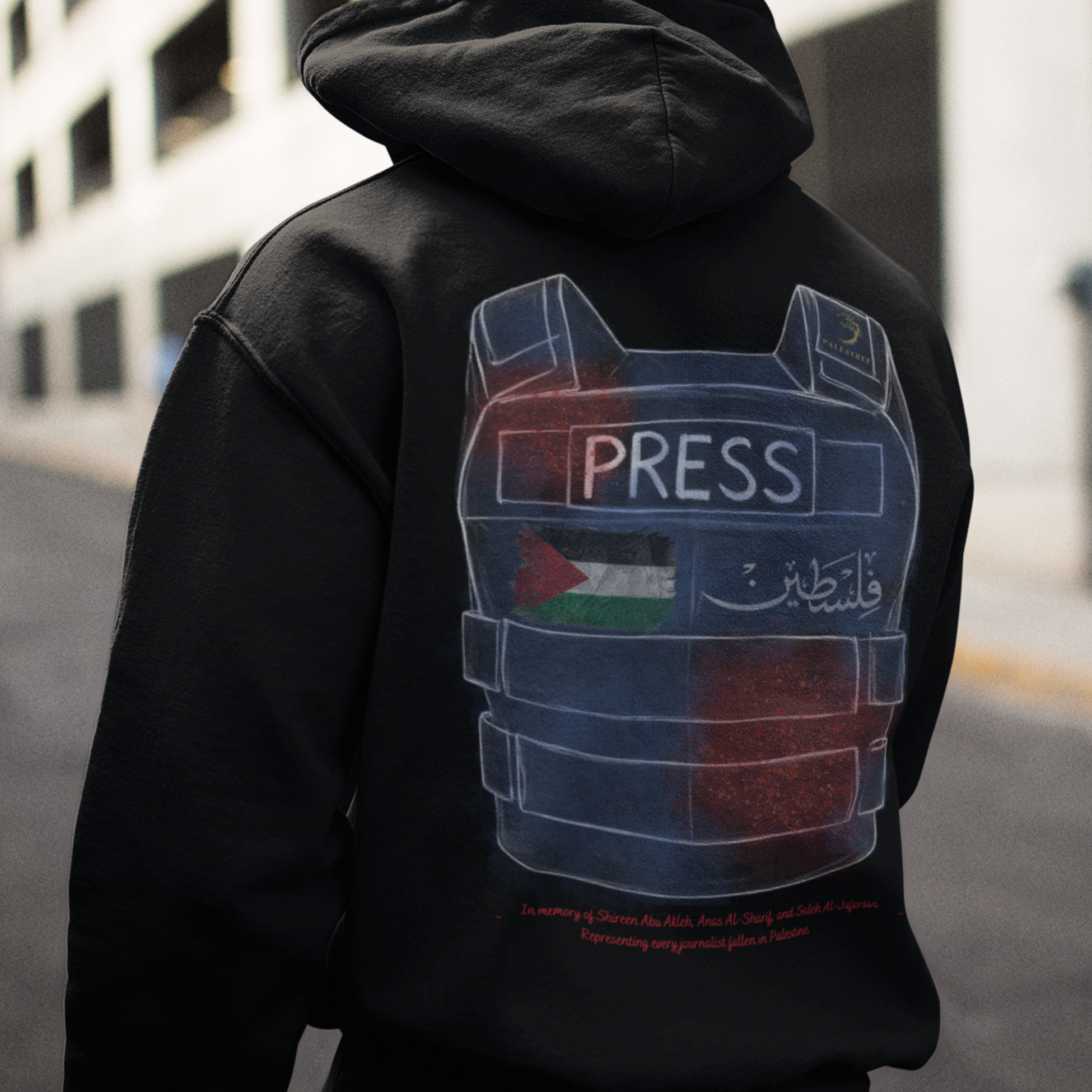 Pali Voice of G@za Double Sided Hoodie Unisex