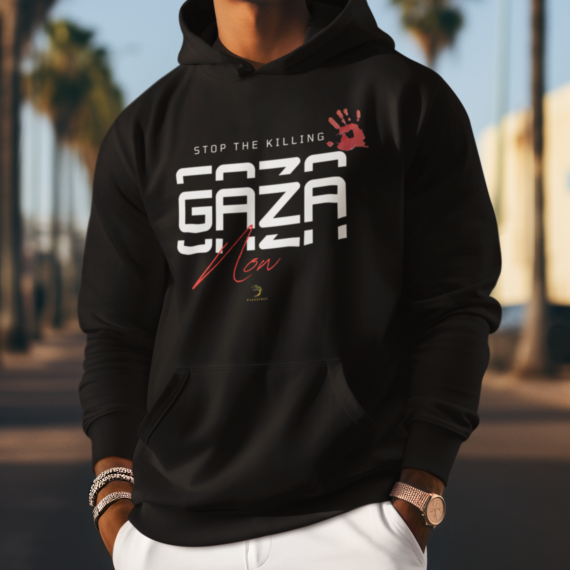 Save G@za Hoodie - Front Print Unisex
