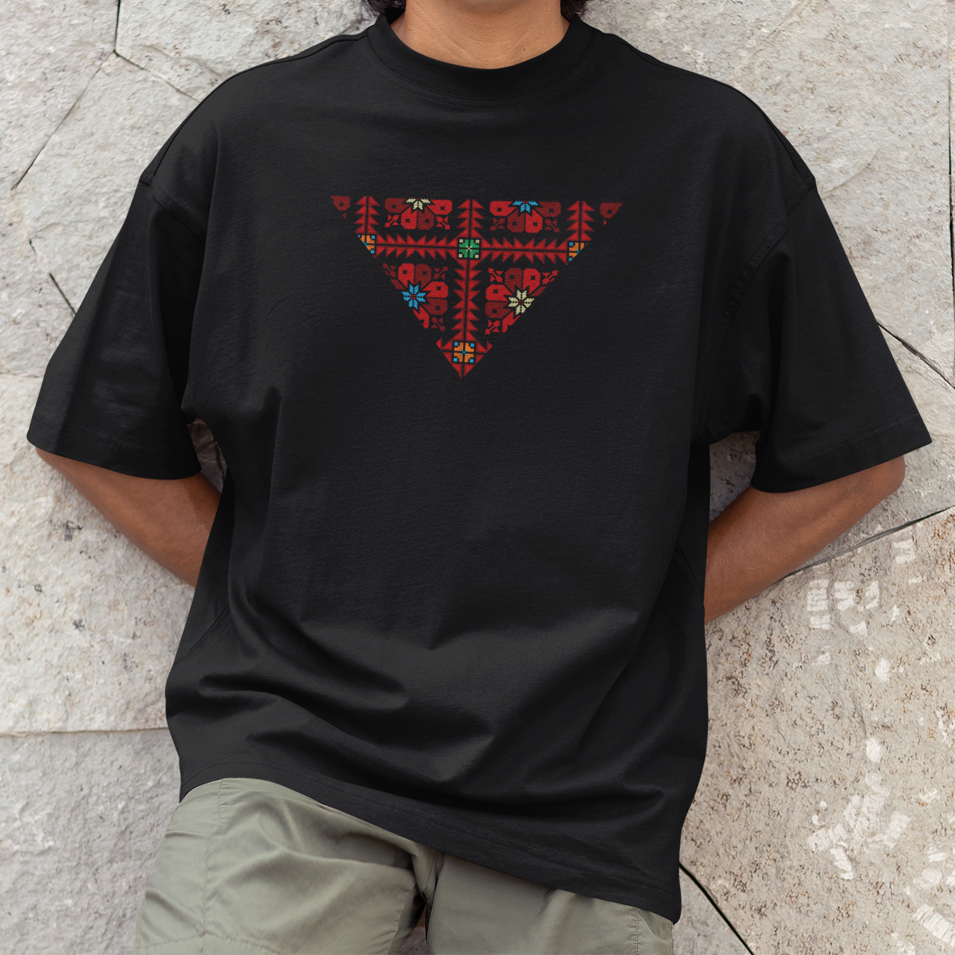 Pali Tatreez Triangle T-Shirt Unisex